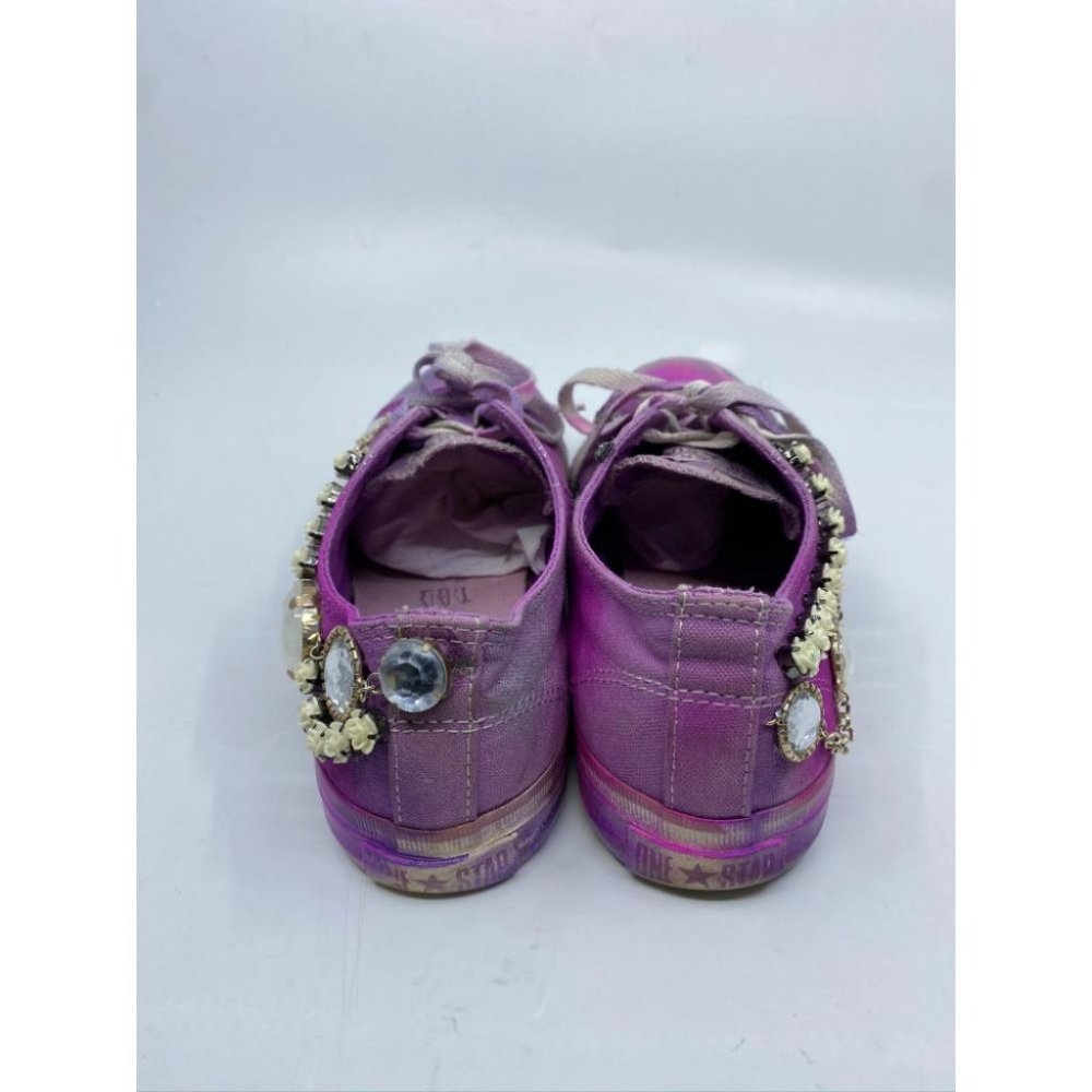 Converse Sneakers Purple Blue Graffiti Women's 9.5 - Picture 6 of 13